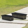 Gardenised Outdoor and Indoor Rectangle Trough Plastic Planter Box, Vegetables or Flower Planting Pot QI004121.S